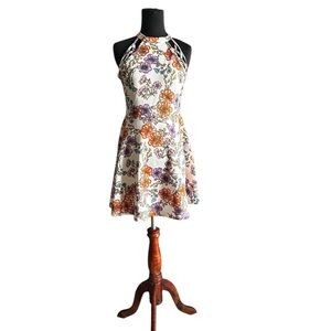 NO BOUNDARIES WOMANS LATTICE FLORAL DRESS SZ M(7-8)